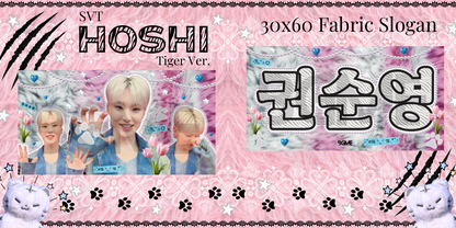 Seventeen Fabric Slogan