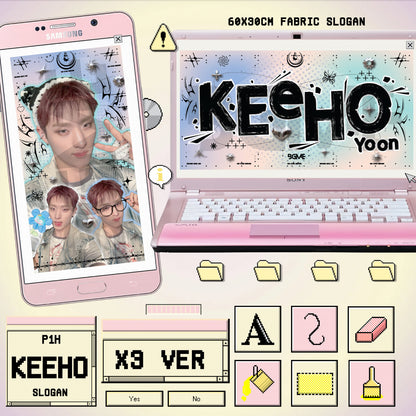 P1Harmony Fabric Slogan