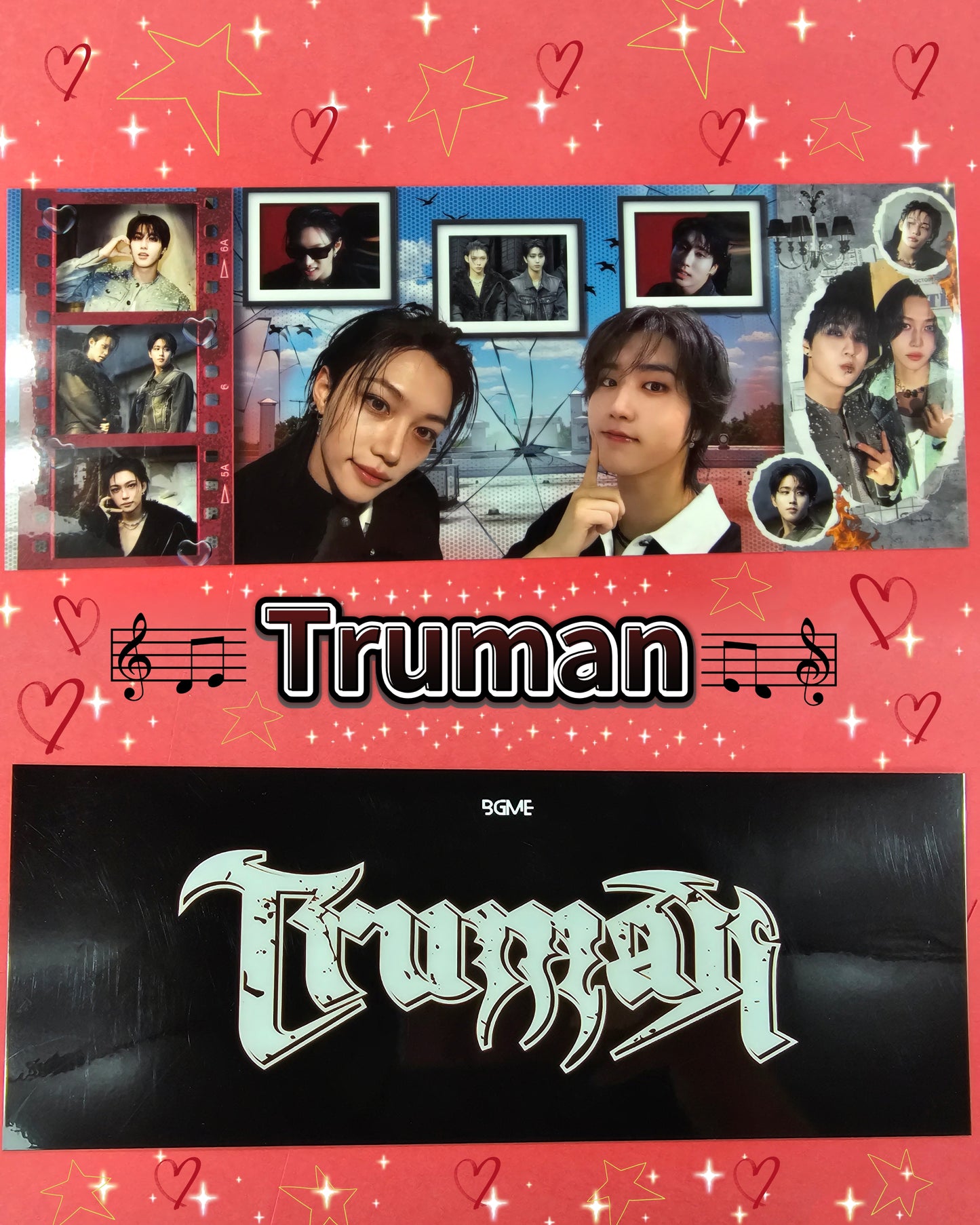 Stray Kids Duo Paper Slogan Banner